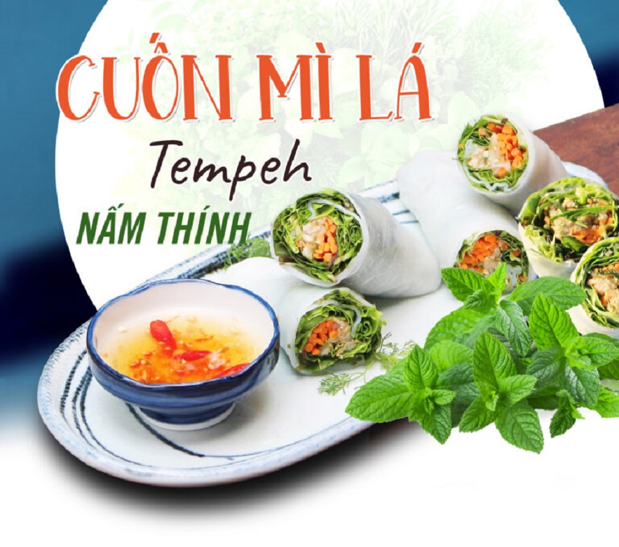 Cuốn Mì Lá Tempeh Nấm Thính