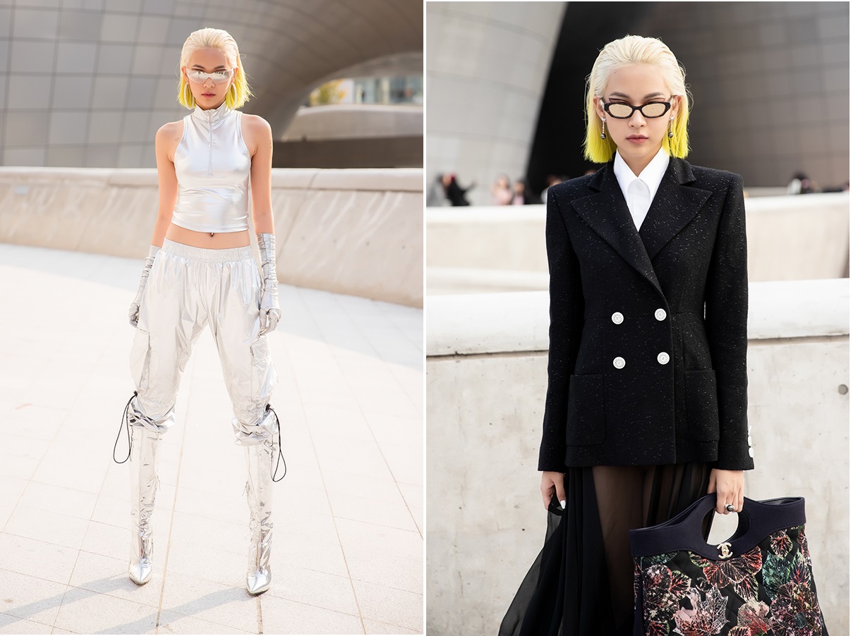 Điểm danh những sao Việt mặc cá tính trên phố Hàn Quốc