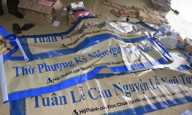 Phát hiện nước màu và bột trắng kỳ lạ tại cơ sở ‘Hội thánh Đức Chúa Trời’