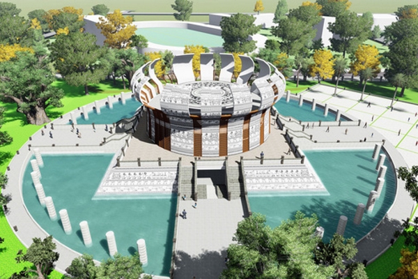 Phối cảnh đền thờ các vua Hùng tại Cần Thơ 130 tỉ đồng