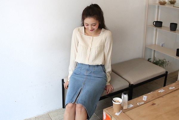 3 kiểu phối váy jean sành điệu
