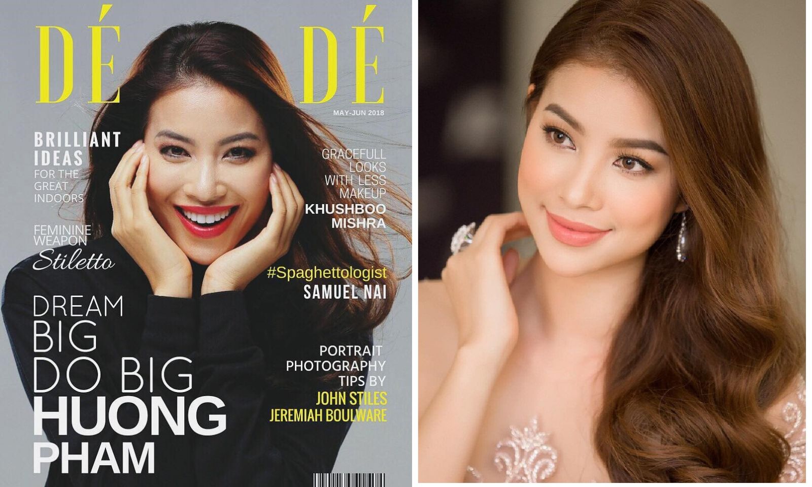 Phạm Hương lên bìa tạp chí Dé Modé thực ra là của Ấn Độ