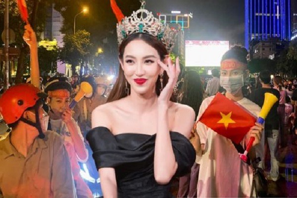 Nguyễn Thúc Thuỳ Tiên ‘đi bão’ sau chiến thắng của đội tuyển U23 Việt Nam