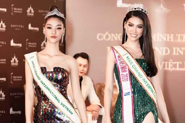 Kiều Loan trao lại ‘sash’ cho Ngọc Thảo – đại diện Việt Nam thi Miss Grand International 2020