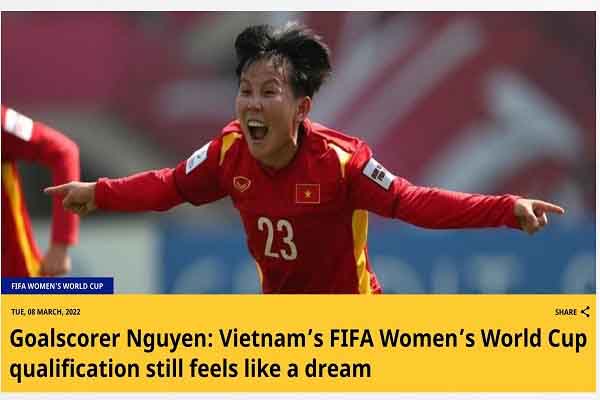 FIFA vinh danh Nguyễn Thị Bích Thùy ghi bàn thắng lịch sử bóng đá nữ Việt Nam