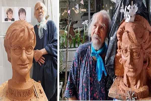 Điêu khắc gia Phạm Văn Hạng và câu chuyện tạc tượng hai nữ Tiến sĩ bào chế vaccine