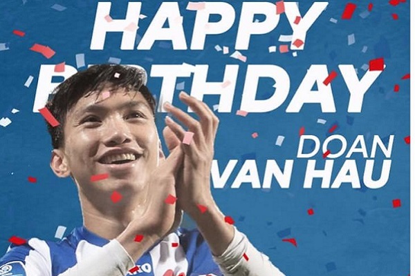 Văn Hậu được CLB Hà Lan và đồng đội chúc mừng sinh nhật tuổi 21