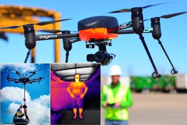 Cảnh sát Mỹ dùng drone đo thân nhiệt từ xa