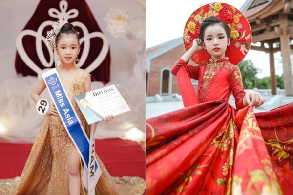 Vẻ đẹp của cô bé Việt đăng quang Hoa hậu Hoàn vũ nhí 2019