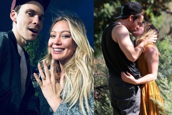 Hilary Duff khoe nhẫn đính hôn
