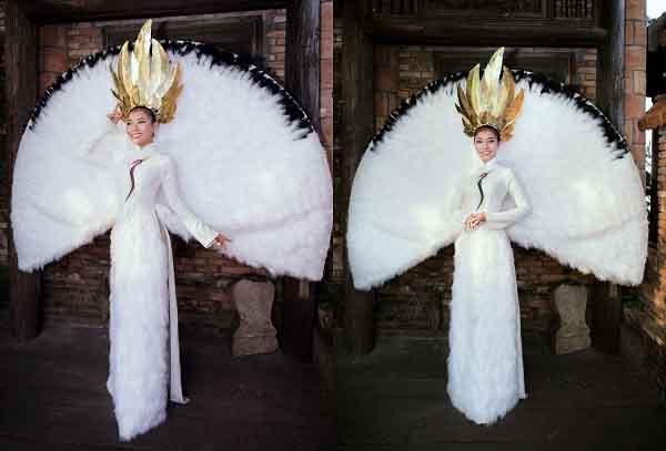 Linh Huỳnh hóa chim hạc quảng bá văn hóa Việt Nam