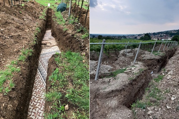 Nền biệt thự khảm đá 1.800 năm tuổi bên dưới vườn nho