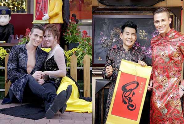 Đoan Trường, Phi Thanh Vân ra phố Tết cùng mỹ nam ngoại quốc