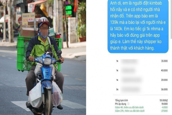 Tự ý tăng thêm 1.000 đồng cho đơn của khách, shipper bị đuổi việc ngay tắp lự