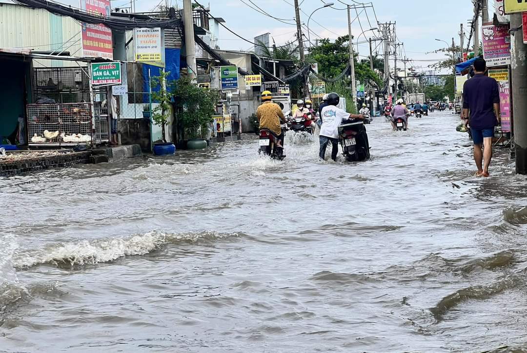 Sài Gòn những ngày ngập nước: Tình người giữa dòng đời hối hả
