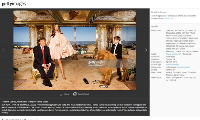 Đệ nhất phu nhân Mỹ Melania Trump kiếm bạc tỉ từ ảnh gia đình