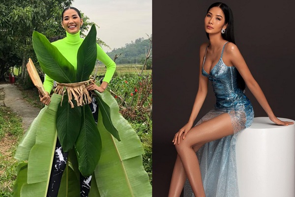 Fans ‘chết cười’ khi thấy Hoàng Thùy sáng tạo trang phục dân tộc…từ lá chuối