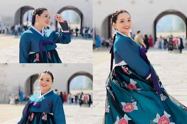 Hoài An hóa ‘gái Hàn’, khoe vẻ rạng ngời ở xứ sở Kim chi