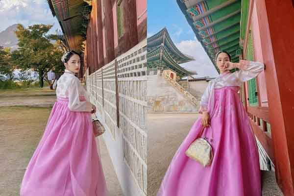 Hương Giang ‘keo ly’, check-in cung điện Hàn Quốc 