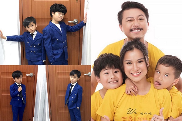 2 nhóc tỳ nhà Lâm Vỹ Dạ – Hứa Minh Đạt chẳng kém cạnh các sao nhí đình đám