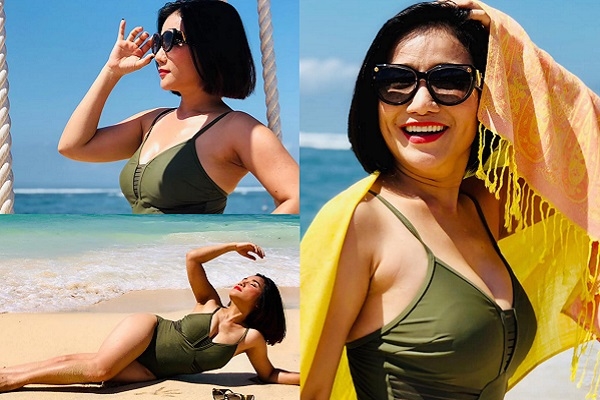 Cát Tường diện bikini, tự tin khoe vóc dáng ở tuổi 42