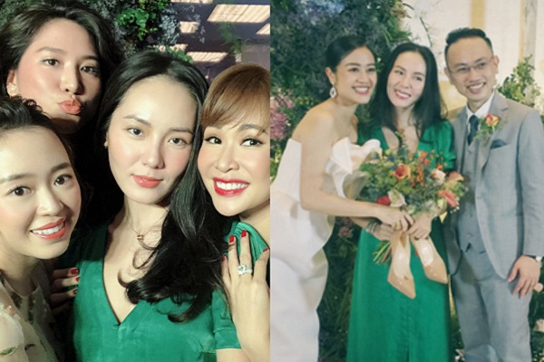 Phương Linh đi ăn cưới MC Phí Linh, nhan sắc không thua kém cô dâu