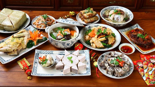 Một số nguyên tắc ăn uống dịp Tết đảm bảo sức khỏe