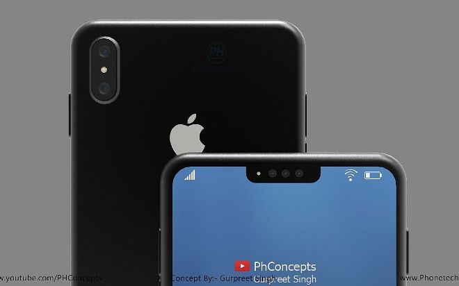 Lộ diện concept iPhone Xs tuyệt đẹp với 3 camera selfie