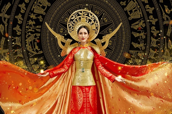 Ngắm quốc phục Hoài Sa mang đến Miss International Queen 2020