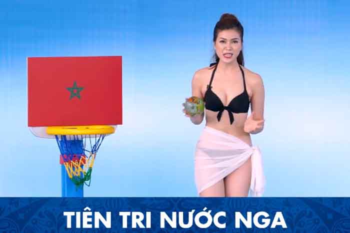 Một kênh truyền hình ở Việt Nam đưa MC mặc bikini dẫn World Cup