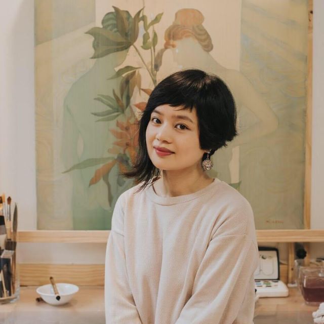 Nữ họa sĩ Nguyễn Thu Hương ra mắt triển lãm ‘Hương Lụa’