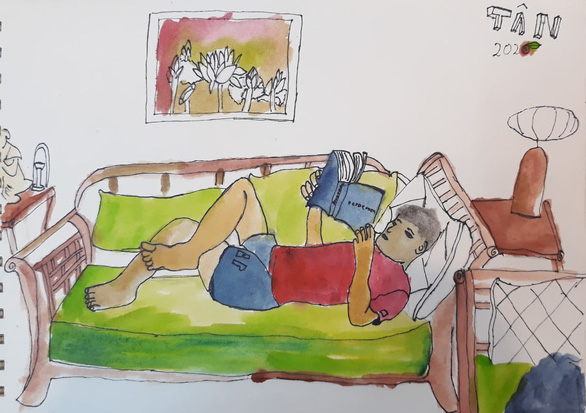 Hà Nội trong các bức ký họa mùa Covid-19