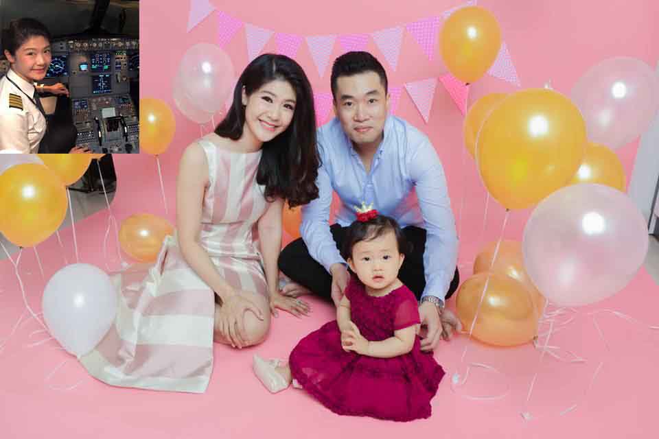 Nữ cơ trưởng Huỳnh Lý Đông Phương bất ngờ khoe ảnh con gái cùng ông xã