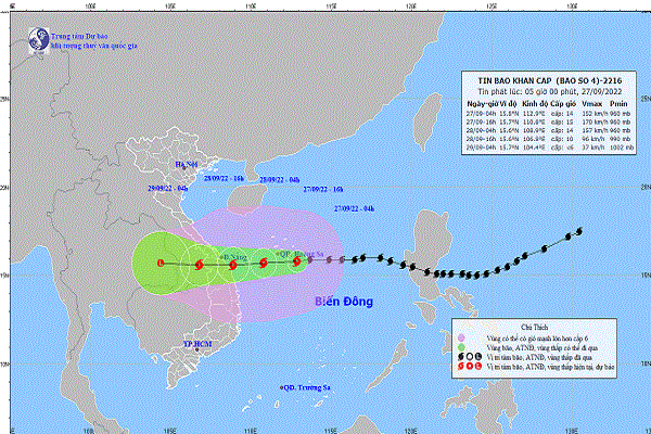 Bão Noru tiếp tục mạnh lên, lo ngại mưa lớn và nguy cơ ngập lụt diện rộng