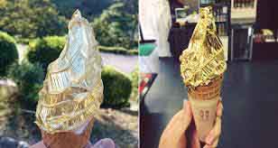 Việt Nam có món kem dát vàng rất sang và ngon