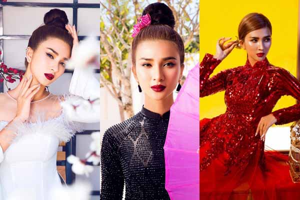 Kim Tuyến khoe nhan sắc trong 4 mẫu áo dài cách tân