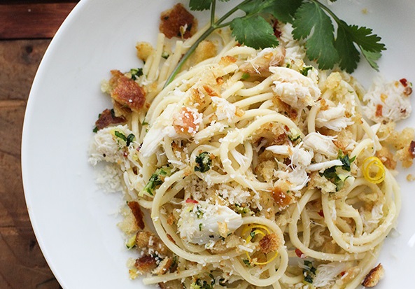 Mì Ý xào cua – món ngon bổ dưỡng