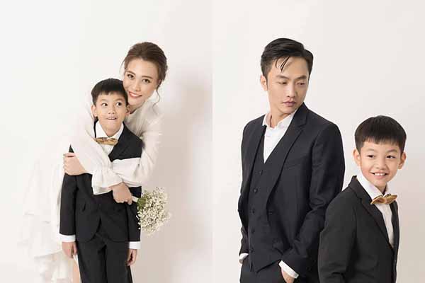 Con trai Hà Hồ chụp ảnh chung với Đàm Thu Trang, Cường Đôla