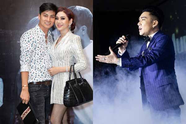 Chồng trẻ tháp tùng Lâm Khánh Chi đến chúc mừng Quang Hà