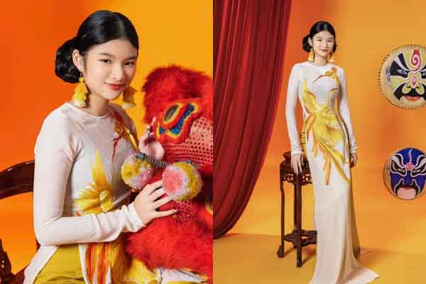 Con gái Trương Ngọc Ánh ra dáng thiếu nữ, xinh đẹp thướt tha trong trang phục áo dài