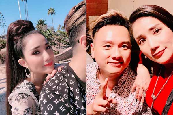 “Trai lạ” bảo bọc, cho Cát Tường tựa vai khi đến Mỹ