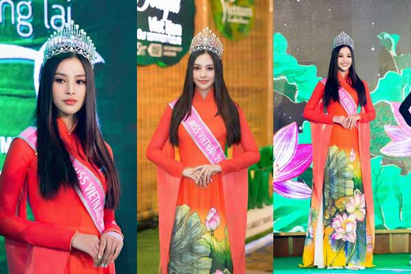 Hoa hậu Tiểu Vy mắt sưng húp lộ diện sau khi ông qua đời