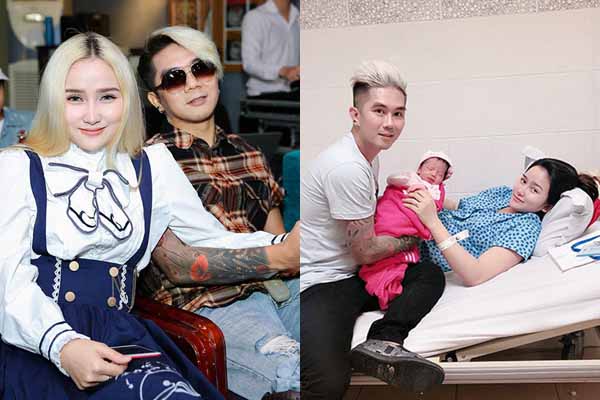 Khánh Đơn rớt nước mắt khi vợ hot girl sinh con gái