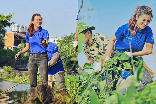 Kim Tuyến ghi điểm tuyệt đối khi tham gia hoạt động vì môi trường