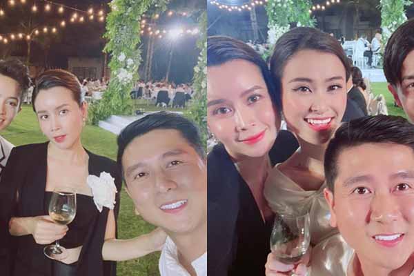 Lưu Hương Giang hành động bất ngờ với Hồ Hoài Anh ở đám cưới Đông Nhi