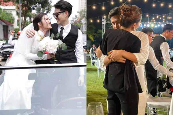 Lộ ảnh Hồ Hoài Anh nghẹn ngào ôm Lưu Hương Giang trong tiệc cưới Đông Nhi