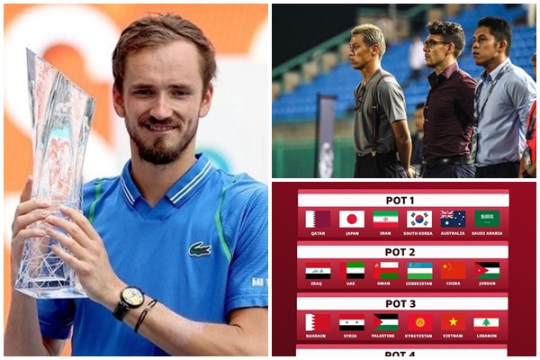 Thể thao hôm nay: Đội tuyển Việt Nam nằm ở nhóm hạt giống số 3 tại Asian Cup 2023; Medvedev vô địch Miami Open
