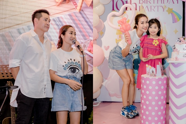 Tiệc sinh nhật tròn 10 tuổi của bé Lavie, Phùng Ngọc Huy thực hiện hành động khiến CĐM xúc động