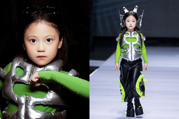 Mẫu nhí 6 tuổi catwalk thần thái tại Vietnam International Fashion Week 2023 – Không dùng bài này