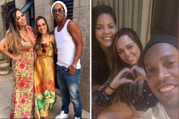 Huyền thoại Ronaldinho cưới một lúc… 2 cô bạn gái